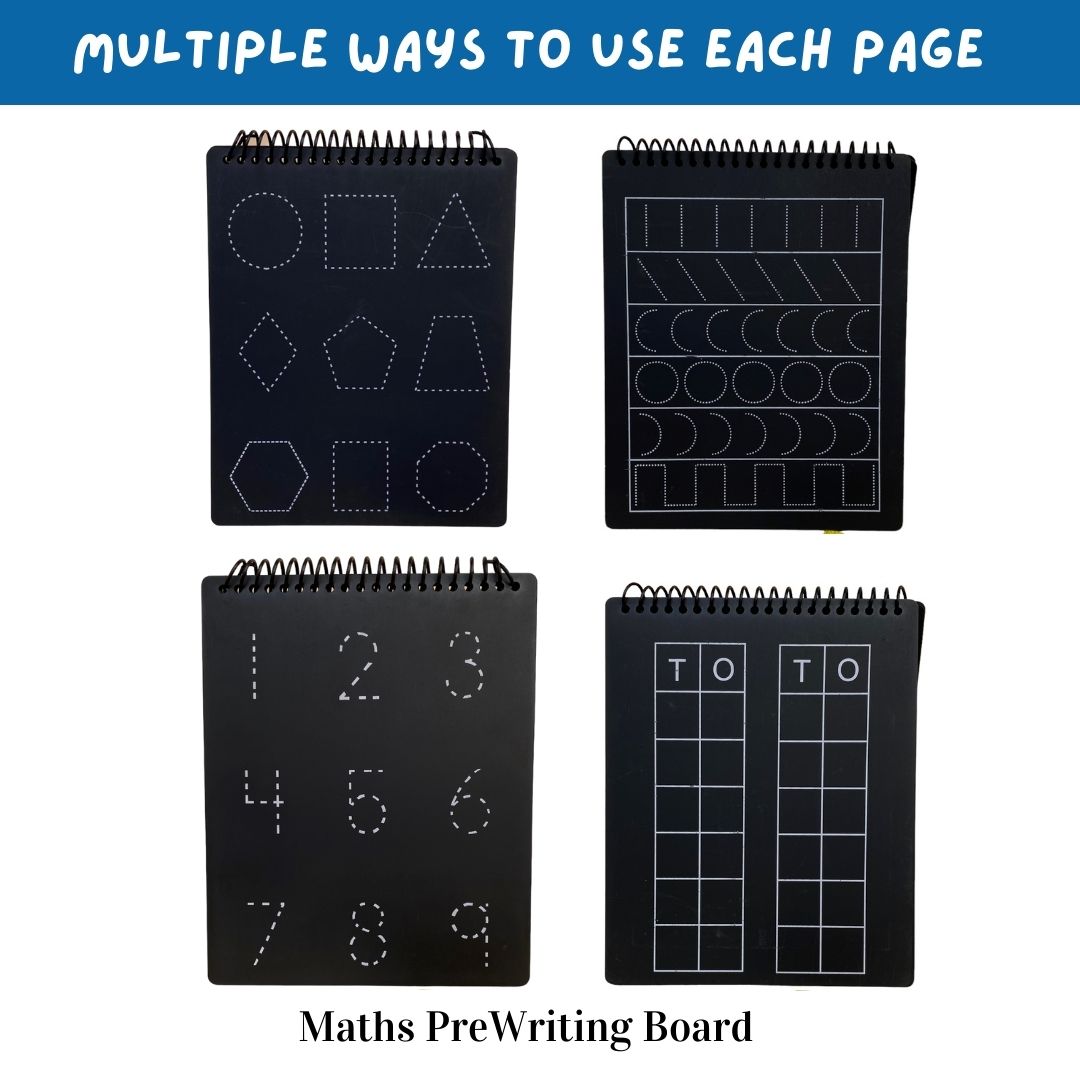 Preschool Set- Prewriting Boards ( English + Maths )